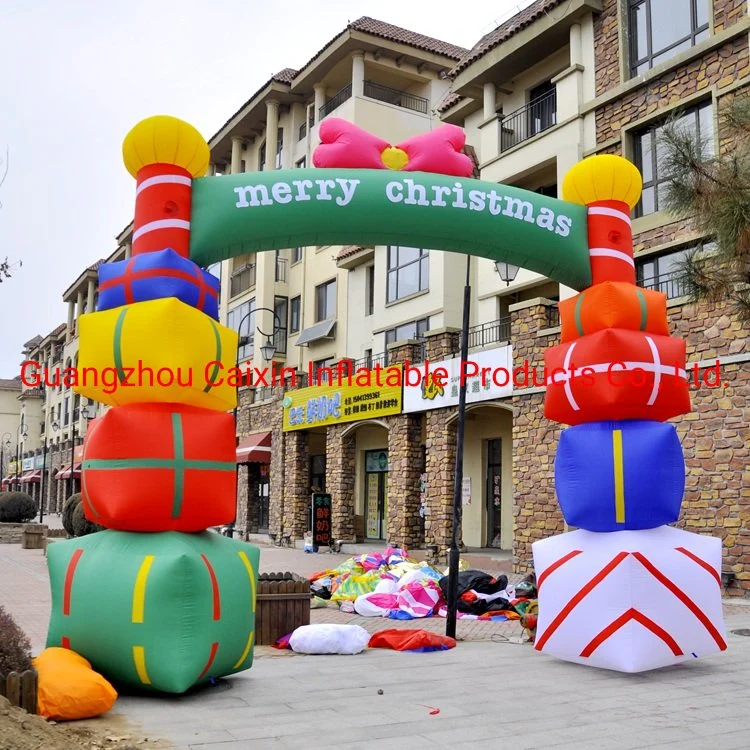 Factory Direct Sale Inflatable Santa Claus Archway for Christmas Holiday Decor