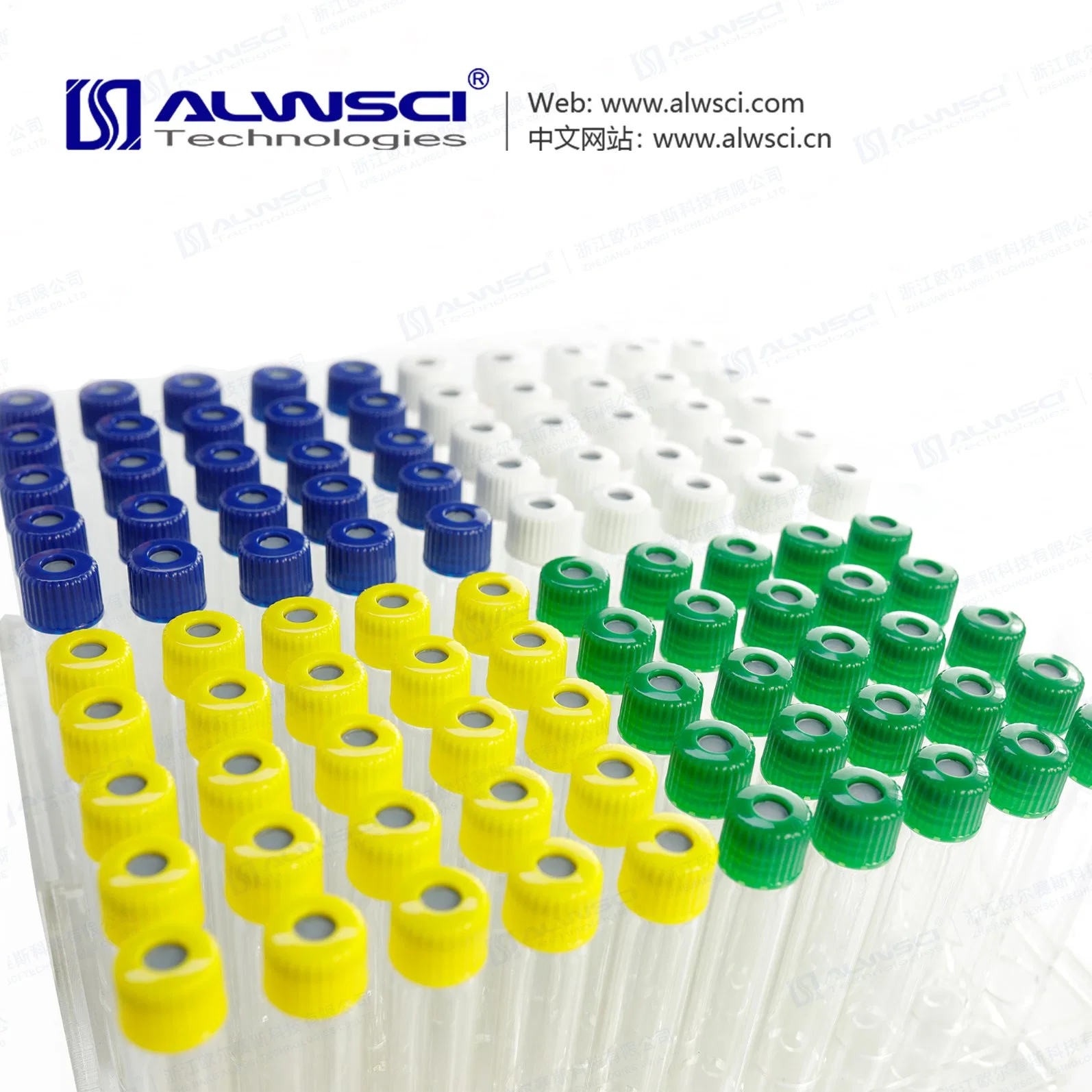 Alwsci Clear Glass Gas Testing Breath Sample Vial, Breath Testing Tube, for Helicobacter Pylori Test