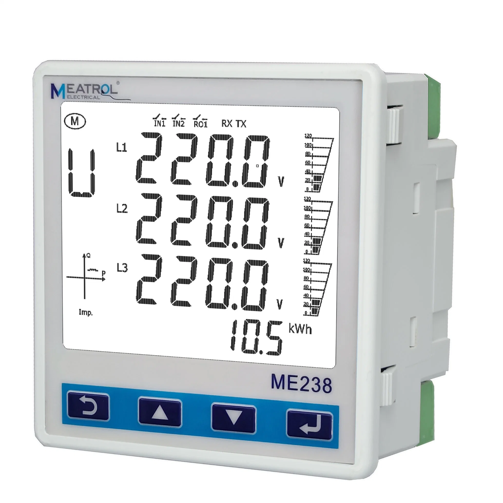 Me238 Single Phase Three Phase Panel Energy Meter Rogowski Coil AC Power Meter Digital Kwh Watt Meter