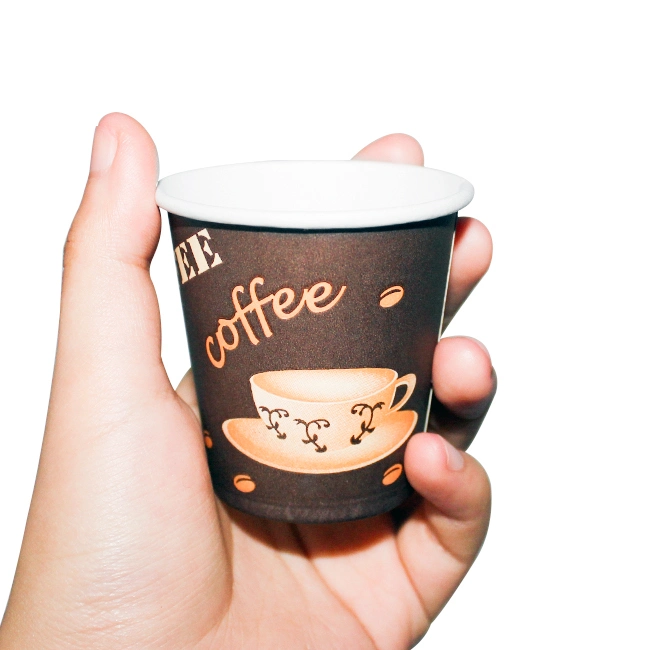 Disposable Double Drenching Film Paper Cup Customized Single-Layer Coffee Advertising Cold Drink Mug