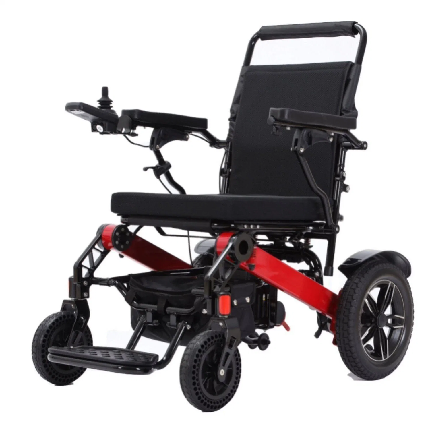 Discapacitados de estilo europeo de la luz de plegar la silla de ruedas silla eléctrica para el cuidado médico de suministros de salud del adulto