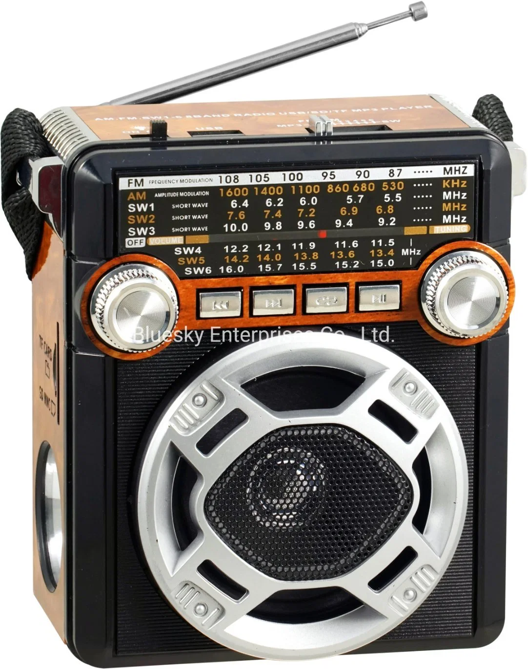 OEM-Tw 300LED аккумулятор Professional Am FM-Sw 3 радио промышленного диапазона портативный радиоприемник с светодиодный индикатор, поддержка USB, TF, карта памяти SD, Aux-in