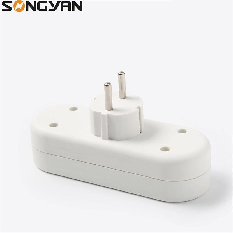 Universal 3 Way Plug Adaptor Europe Travel Adapter with Grounding