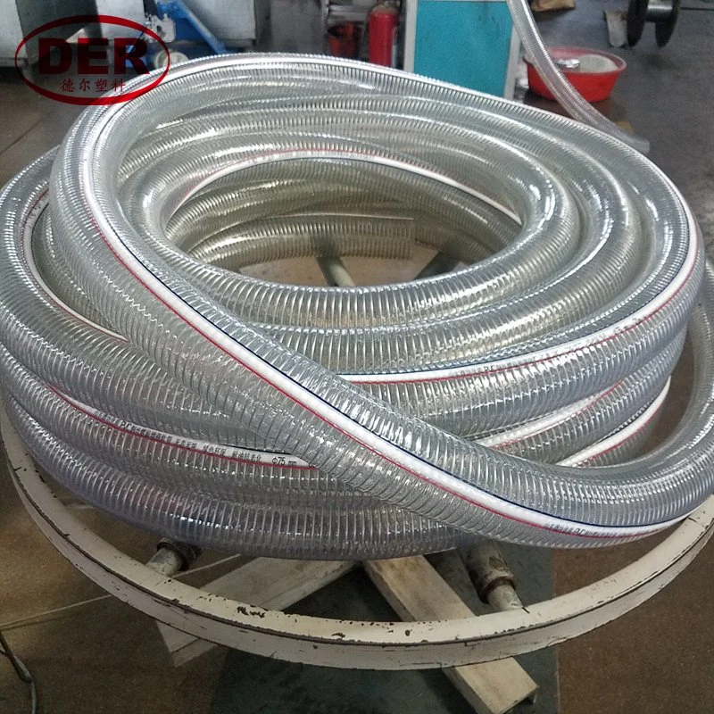 1/2 to 10 Inch Clear PVC Spiral Steel Wire Spring Reinforced Suction Hose