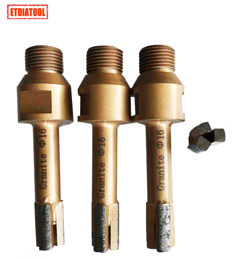 1/2 Gas Thread D16 Diamond Drill Bits for Granite, Sandstone