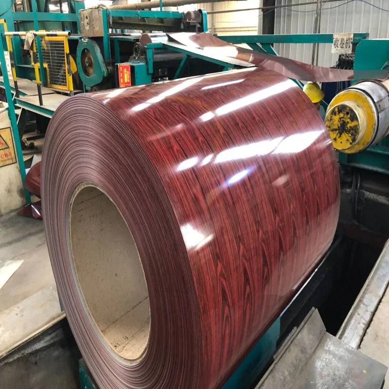 0.35mm 0.37mm Wooden PPGI Steel Color Coated Coils with 1250 1500mm