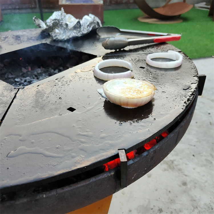 Rust Corten Steel Barbecue Charcoal Grill Outdoor for Cooking