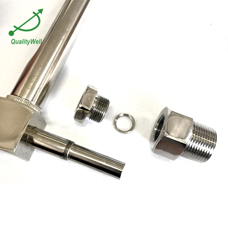 Metal-Backed Right Angle Plug High-Precision Liquid Glass Thermometers