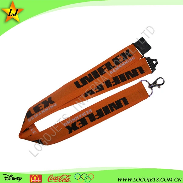 Custom Design Printed Polyester Sublimation Woven Lanyard with Badge Holder