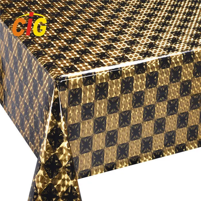 Colorful Custom PVC Shiny Tablecloth Thickness Roll 0.18 mm Width 137cm