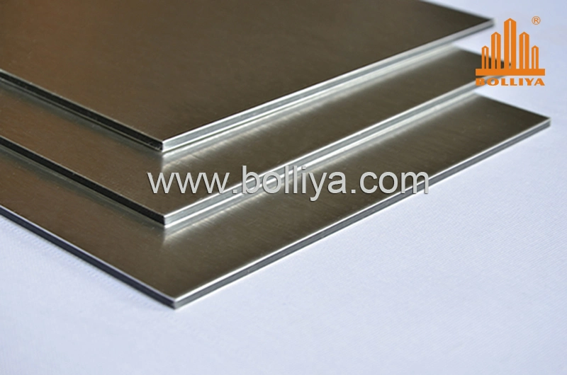 Silber Gold Golden Mirror Pinsel Gebürstet Haarlinie Composite Aluminium