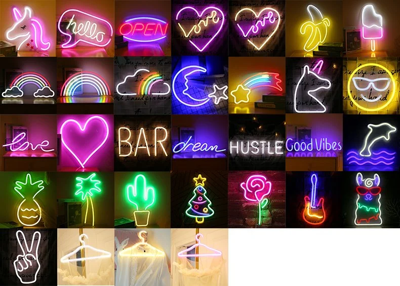 Kundengebundene Hochzeit Dekorative Weihnachtsmütze geformt LED Neon Lichter Zeichen