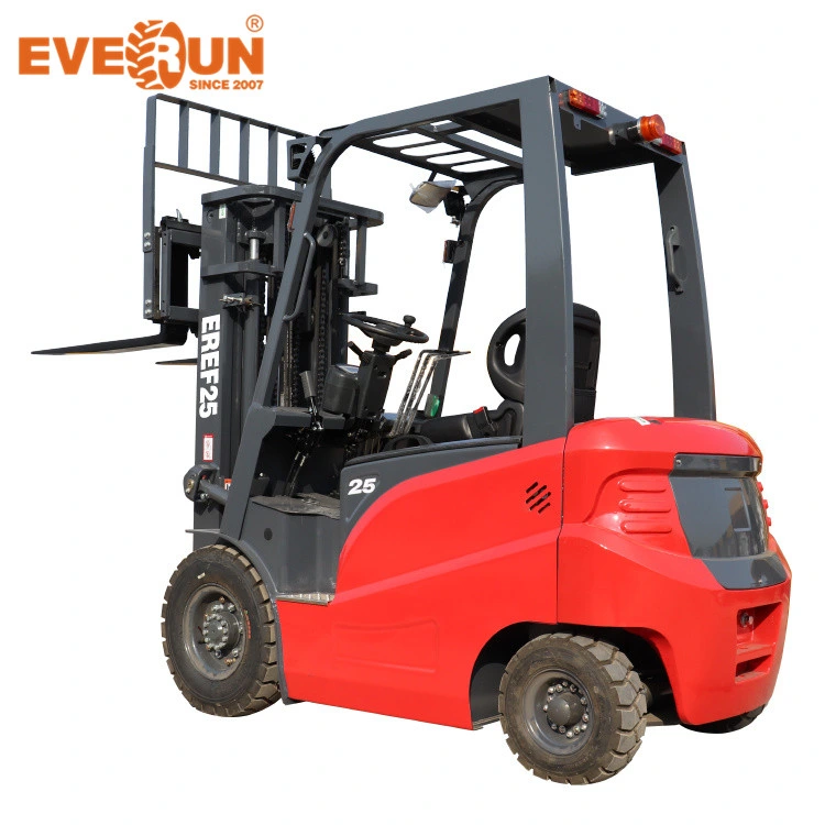 Everun EREF25 CE EPA 2.5t outdoor new smart portable battery powered bucket machine electric forklift with attachment