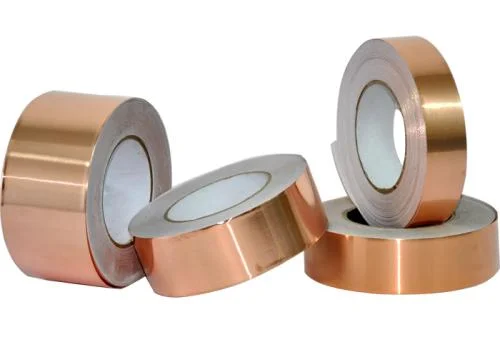 Foil Tape Die Cut Double Conductive Copper Acrylic Double Sided Masking No Printing Copper Film Pressure Sensitive Doil Tape