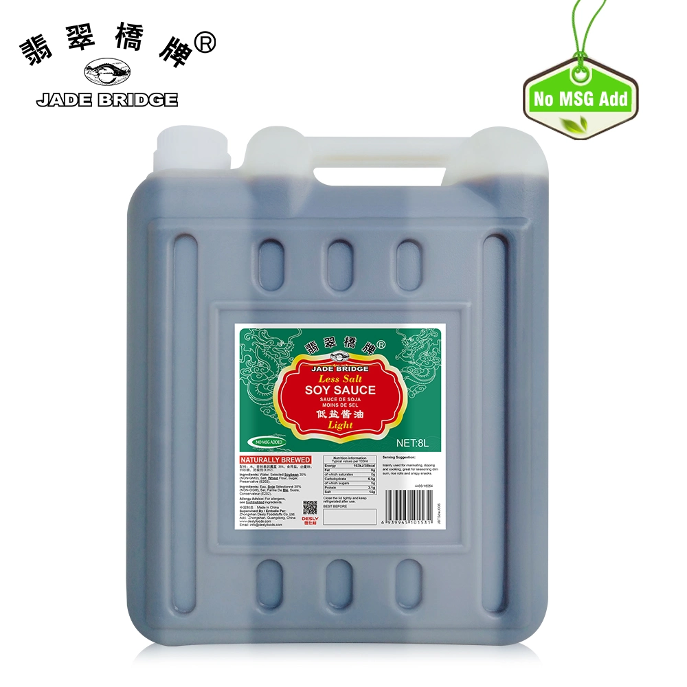 Traditional Less Sodium All-Purpose Seasoning Wholesale/Supplier 5 L Jade Bridge Less Salt Light Soy Sauce