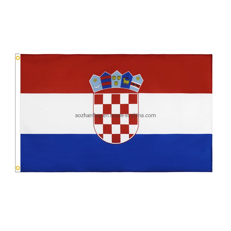 Wholesale/Supplier Custom 100% Polyester 3X5FT Stock Printed Natioanl Croatian Croatia Flag