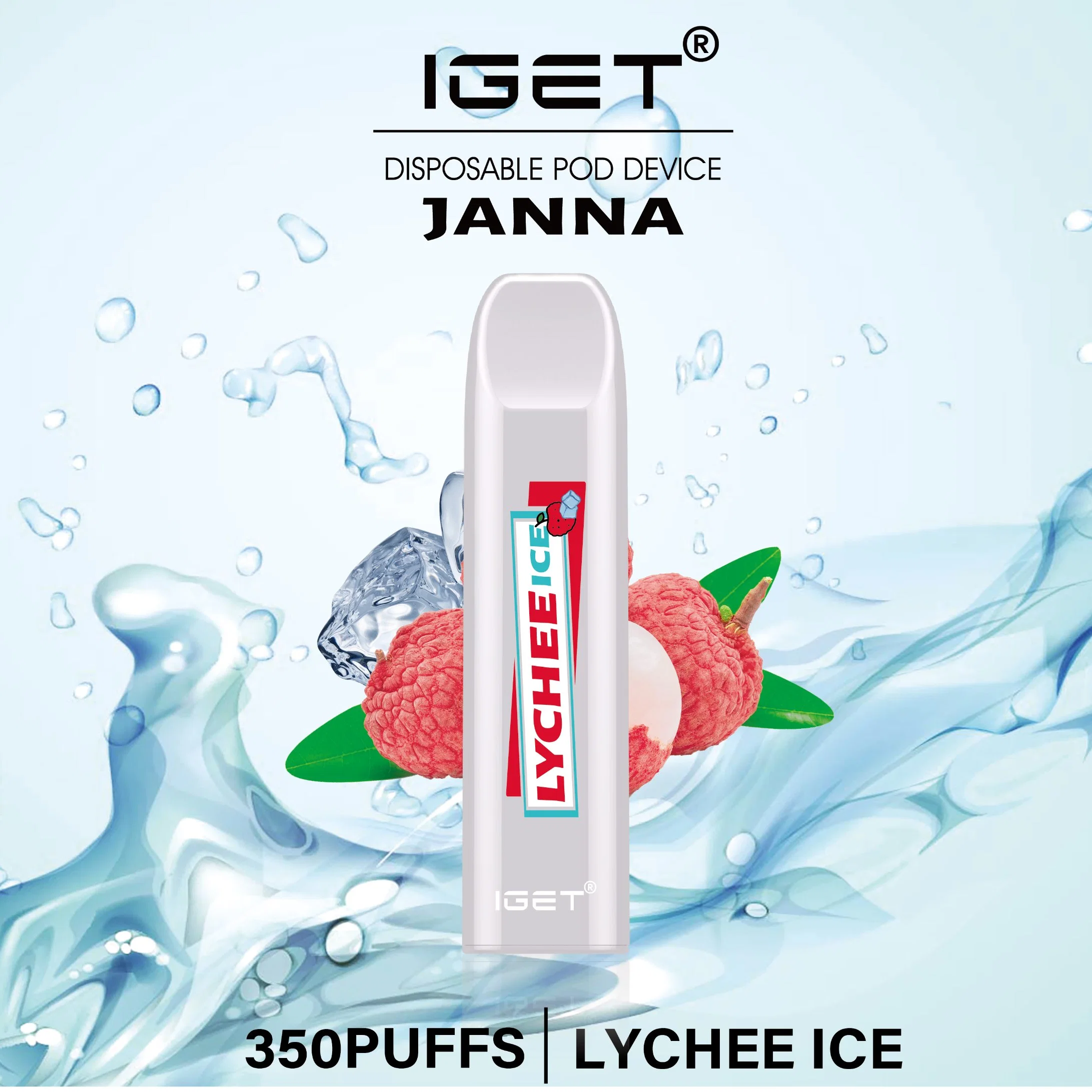 Vente en gros jetable Original Iget Vape Pen Iget Janna Mini 350puffs 5% E-cigarette