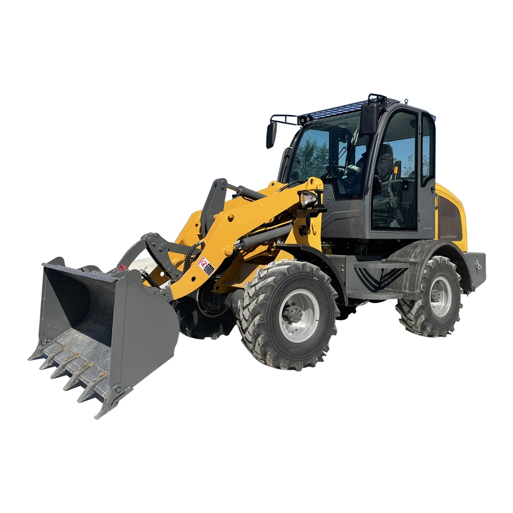 Russia Engineering Durable Small Wheel Mini Loader with Six in One Bucket/Center Swing Frame/Snow Blower Tyre/Auger