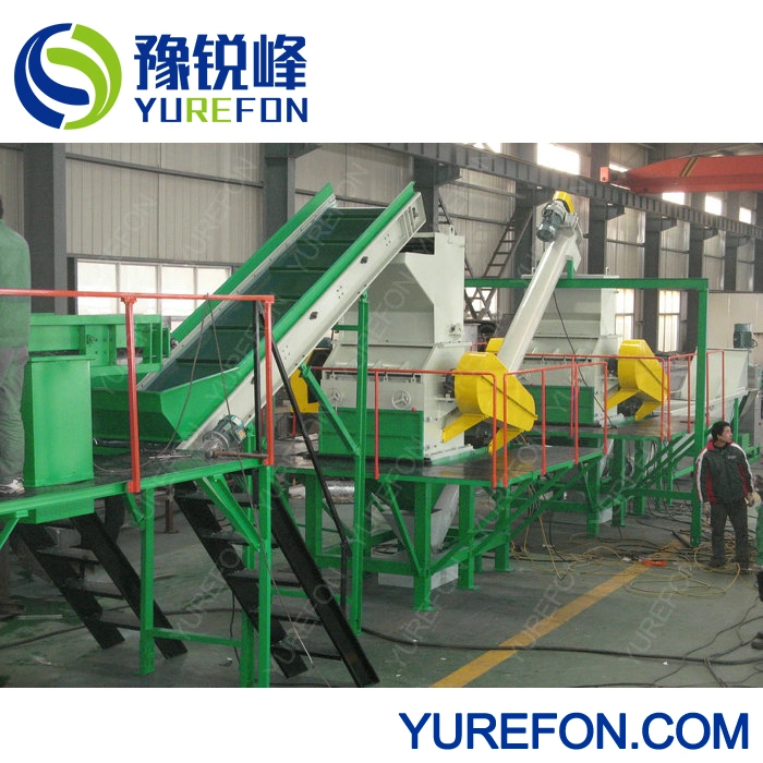 High Capacity Pet Bottle Crushing Plant for Plastic Pet HD PP PC Washing Recycling with Heavy Crusher