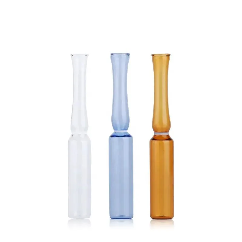 Solution de soin du visage ampoule borosilicatée en verre de 1 ml 2 ml 3 ml Ampoule