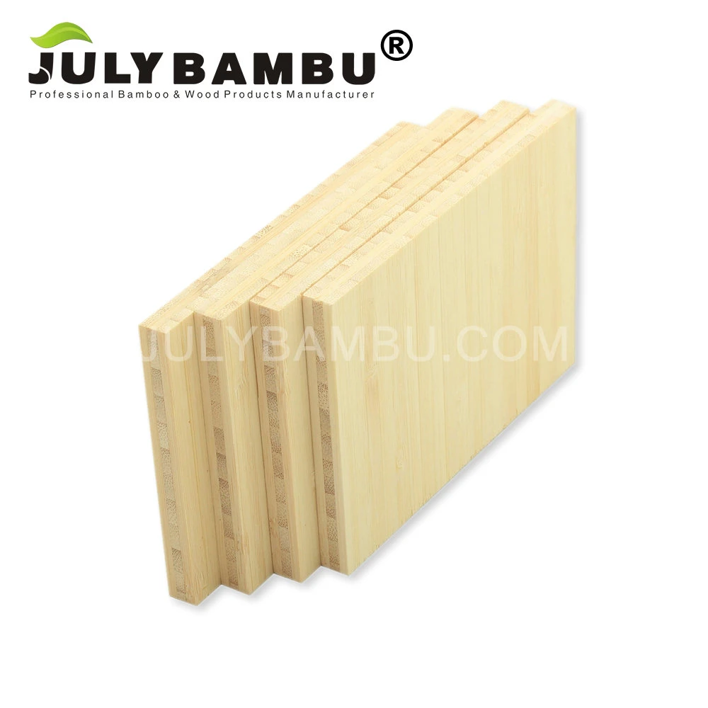 Solid Furniture Board 3 Layers Natural Vertical 6.5mm 1 4 Inch Bamboo Wood Panels