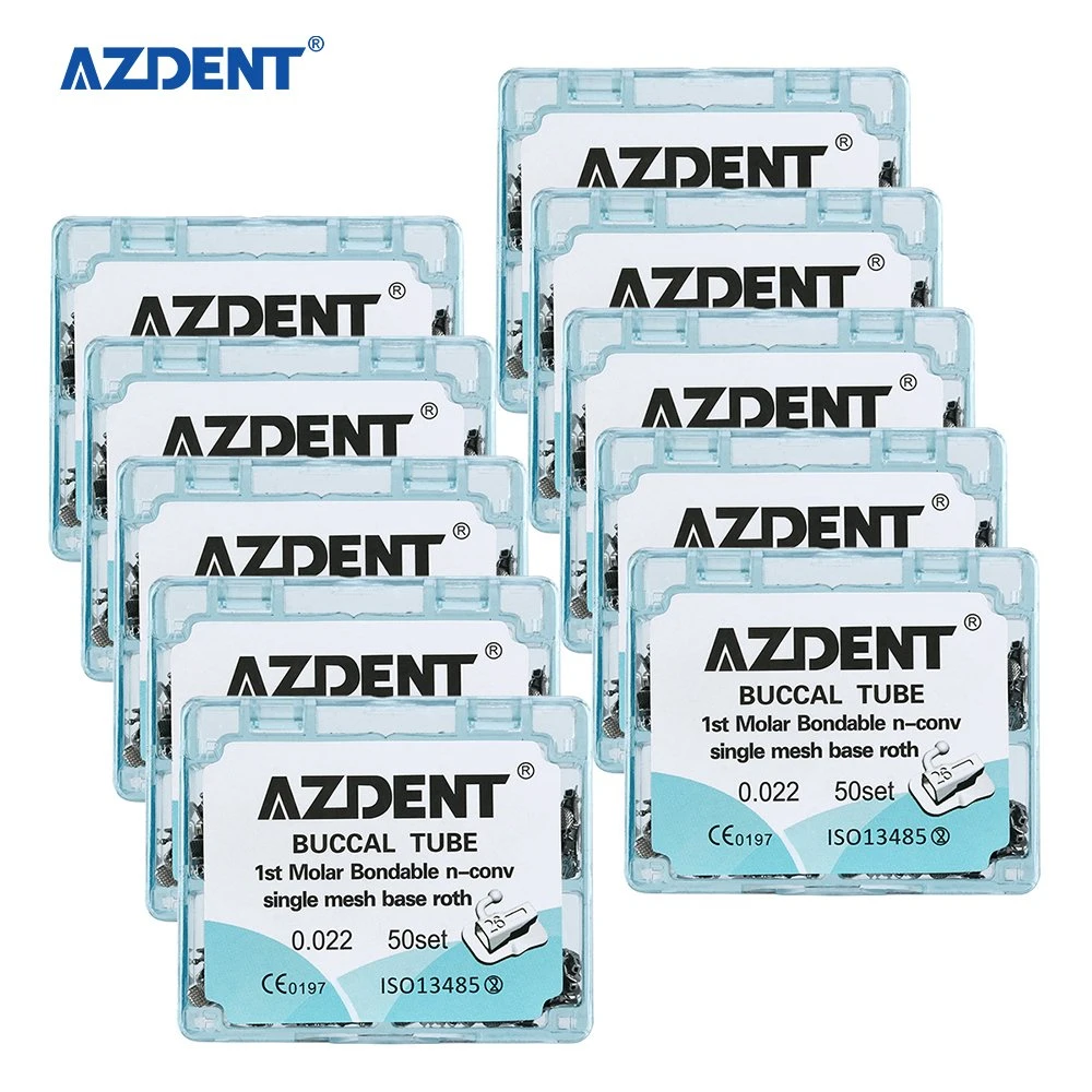 Azdent Orthodontics 1st Bondable Non-Convertible Roth 022 Buccal Tube Set