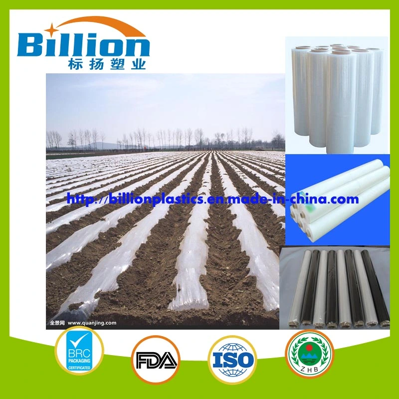 Agricultural Transparent PE Wrap Poly Mulch Film in Black