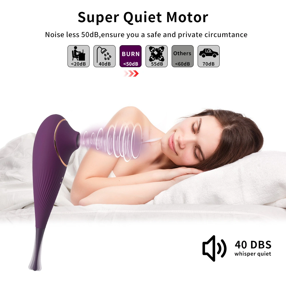 USB Charging Adult Toy Sucking Function Flirting Vibrator Stick