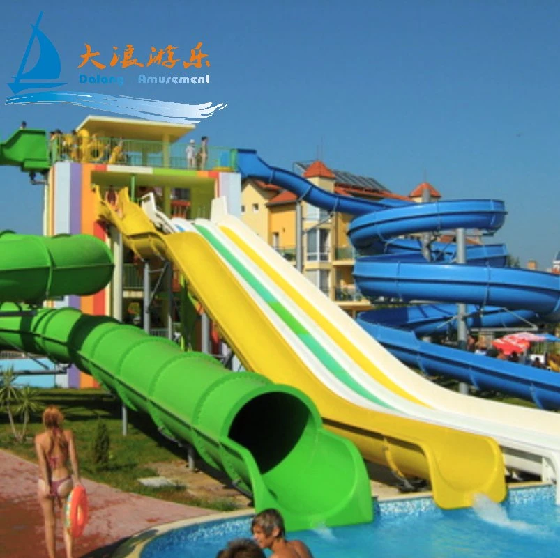 Swimming Pool Fiber Slides Aqua Park Games