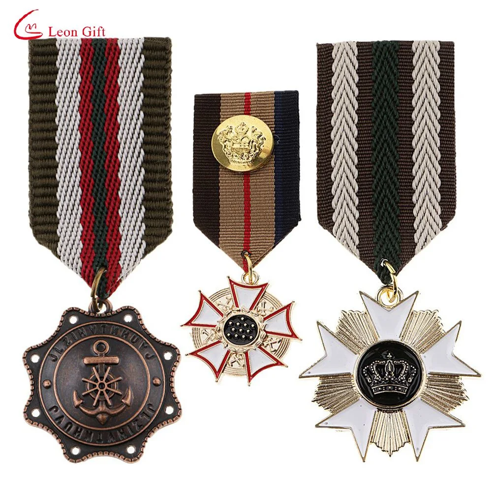 Custom Design Logo Metall Armee Air Force Grün und Weiß Military Medal Hierarchy Hanger Holder UK Geschichte höchste Militärpolizei Ehrenmedaille