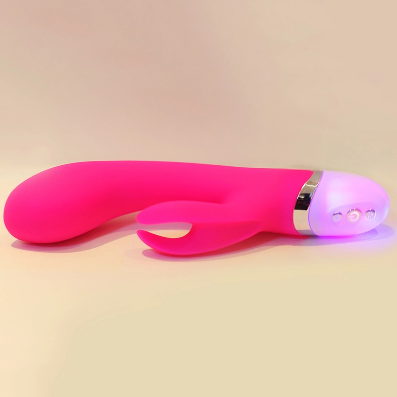 Ventes en gros sex toy femelle G-Spot Dildo vibrateur de lapin en silicone