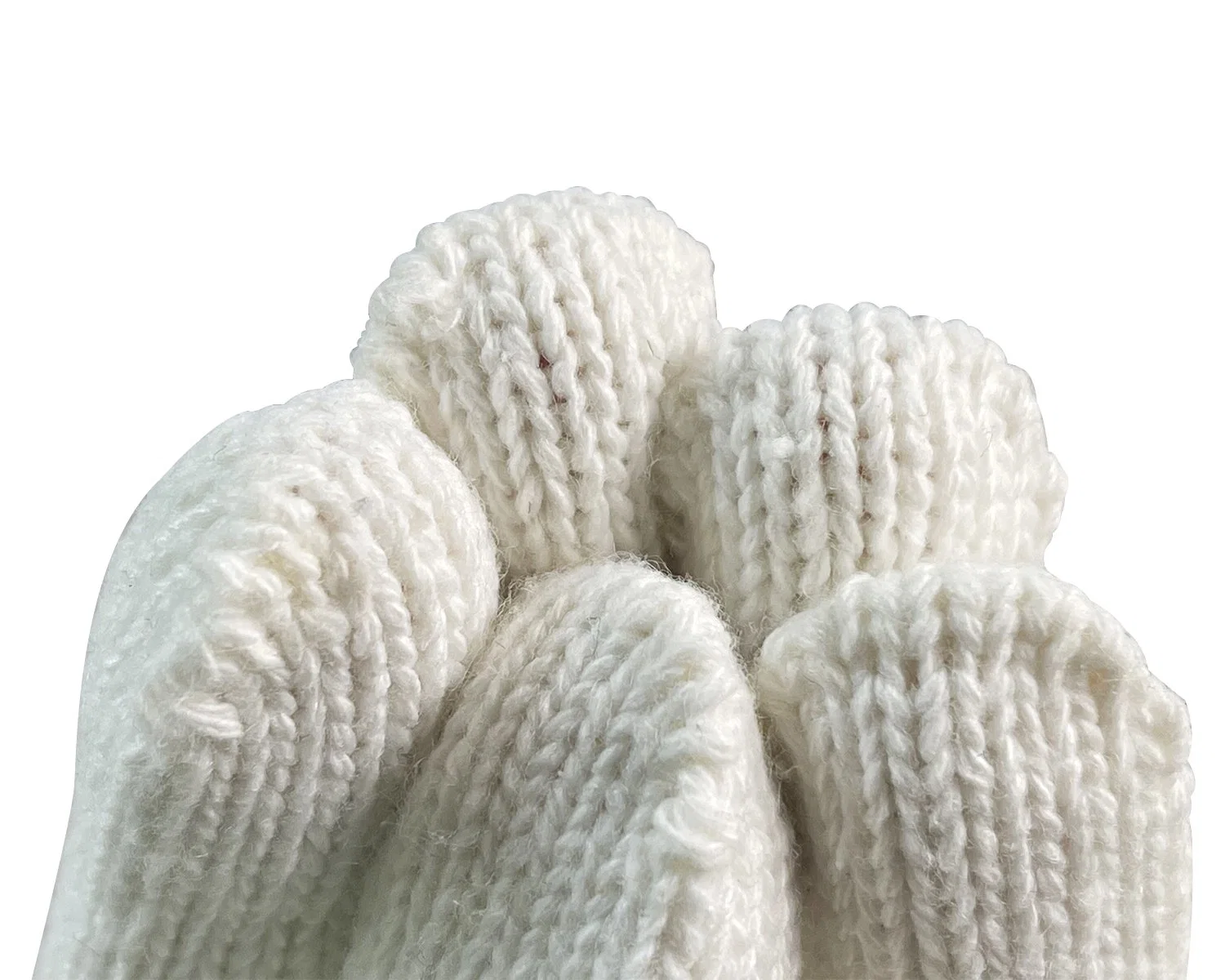 Natural White Cotton Polyester String Knitted Safety Household Gloves