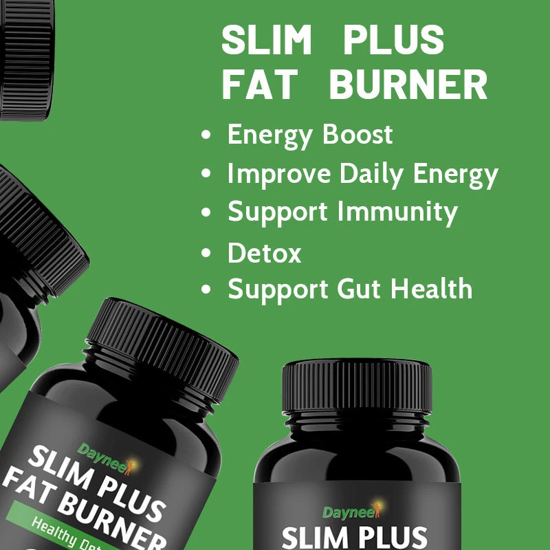 Slim Plus pílulas de dieta Fat Burner Detox Gut Saúde suporte Suplemento para perder peso