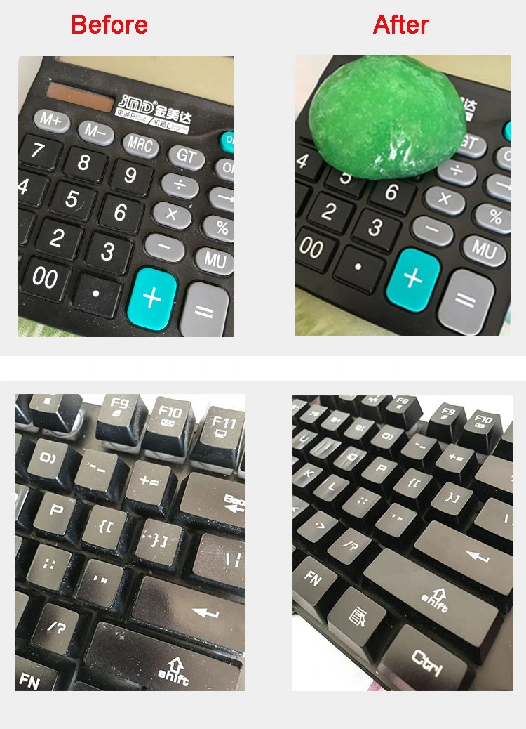 Quitar polvo Keyboard Gel Cleaner para el pelo, las migas, la suciedad y los gérmenes del teclado, la almohadilla, el aire del coche