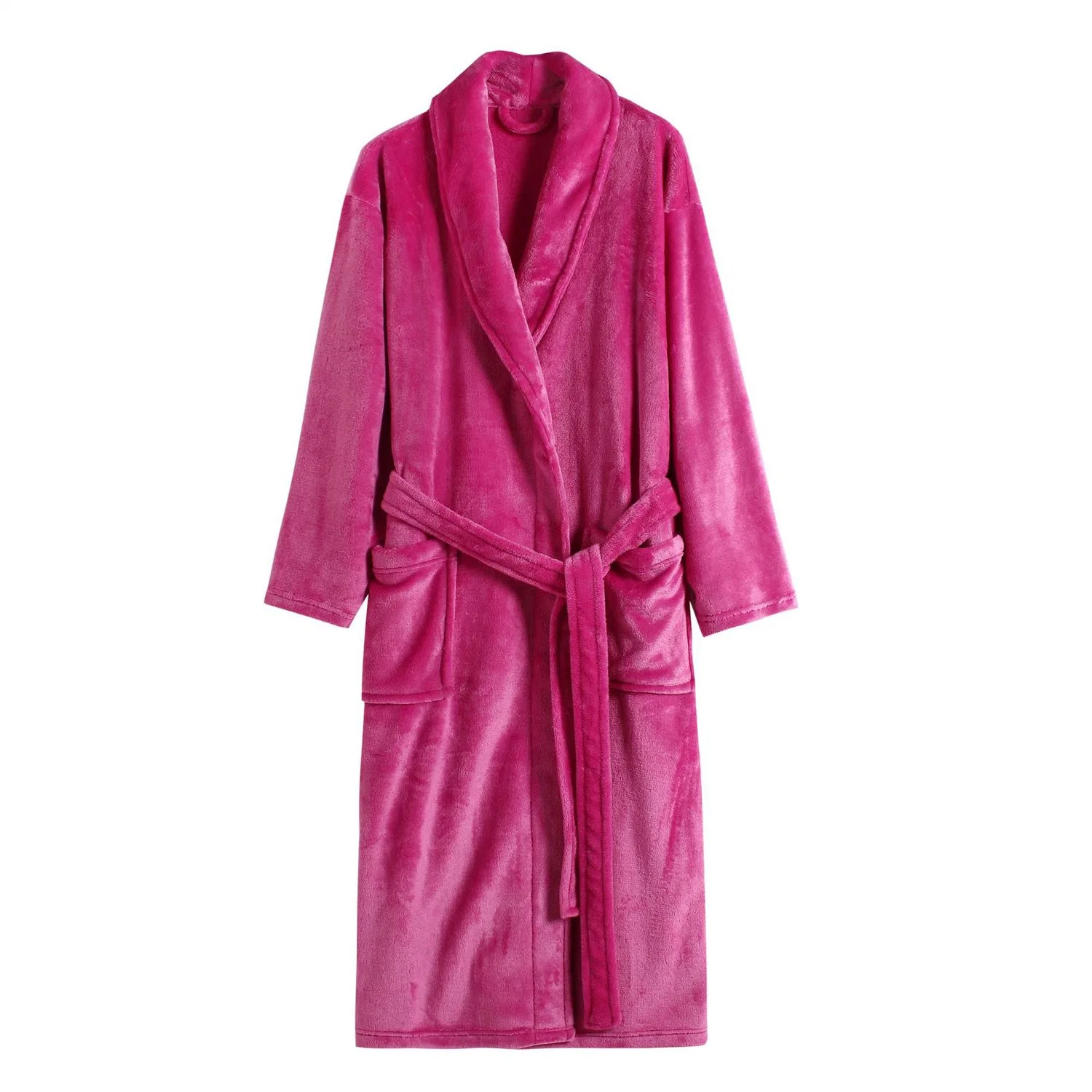 Robe d'hiver polaire en peluche de flanelle chaud cheveux longs Shaggy SPA Robe de peignoirs de bain