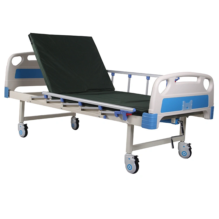Fabrik Großhandel Manuelle Doppelschütteln Zwei-Funktionen Krankenpflege Bett Multi-Funktion Medical Bett Ältere Patienten Krankenhaus Bett