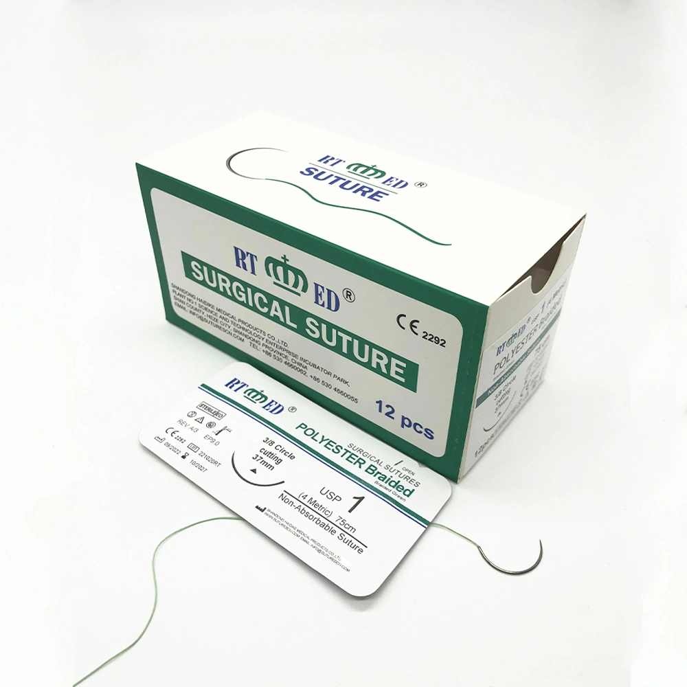 Runte Hdk Non-Absorbable Suture Sterile Polyester Thread Monofilaments Surgical Suture