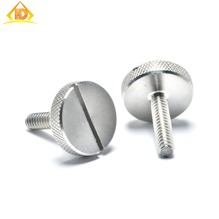 Stainless Steel 304 M4 M5 Slotted Knurled Head Thumb Screw