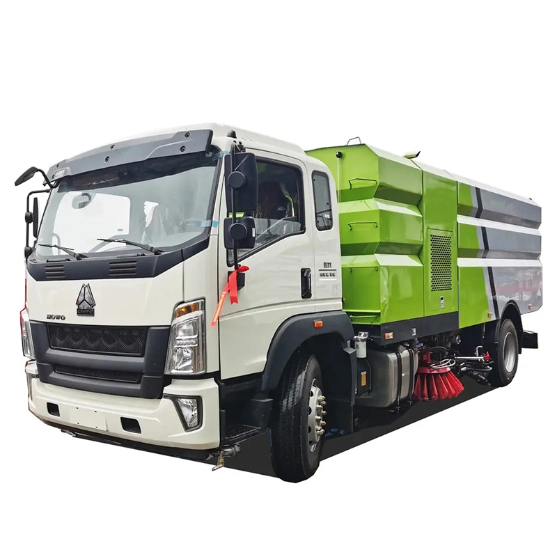 Sinotruk 4X2 Street Sweeping Truck Vacuum Road Cleaning Truck