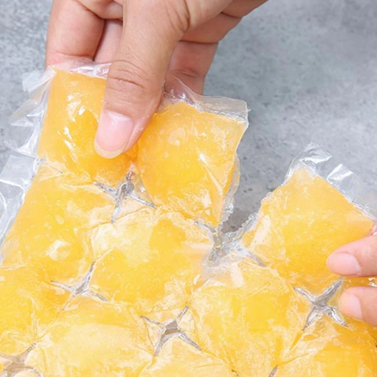 Disposable PE Material Ice Trays Self-Seal Faster Freezing Maker Ice Cube Bags