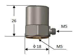 Universal Single Axis Voltage Drop Environmental Testing Piezoelectric Acceleration Sensor Transducer (A21C500)