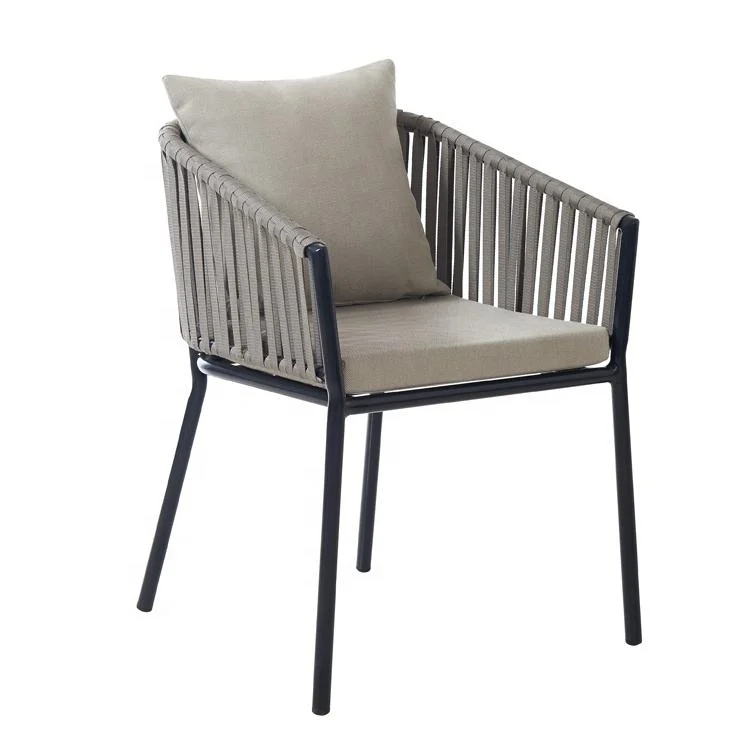 Patio Garden Aluminium Leisure Arm Chair Modern Furniture Rope Outdoor Chair
