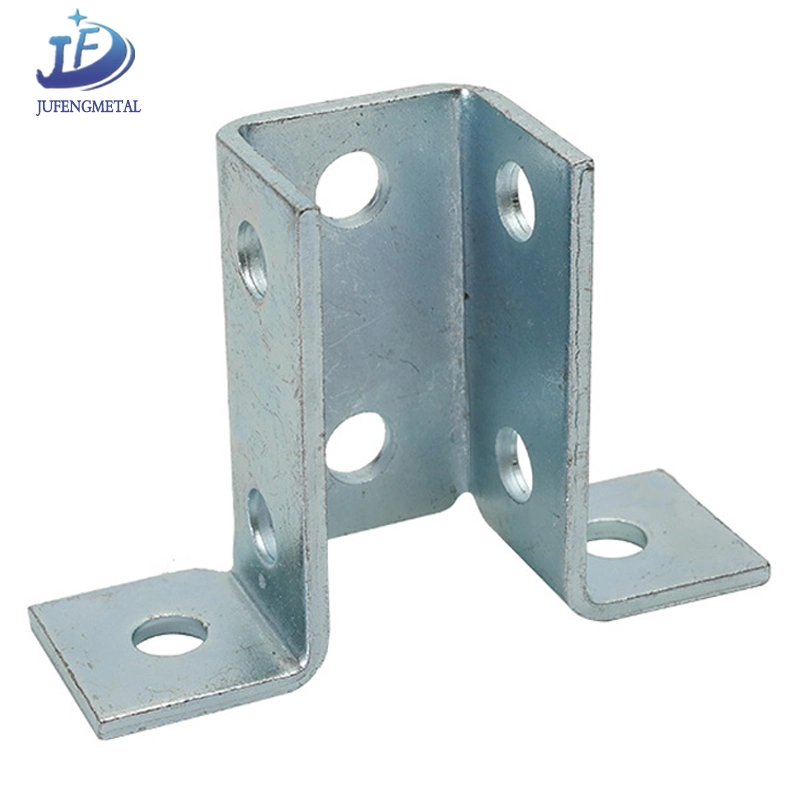 OEM Construction Carbon Steel Galvanized Channel Base Support Brackets Stamped Frame Fittings