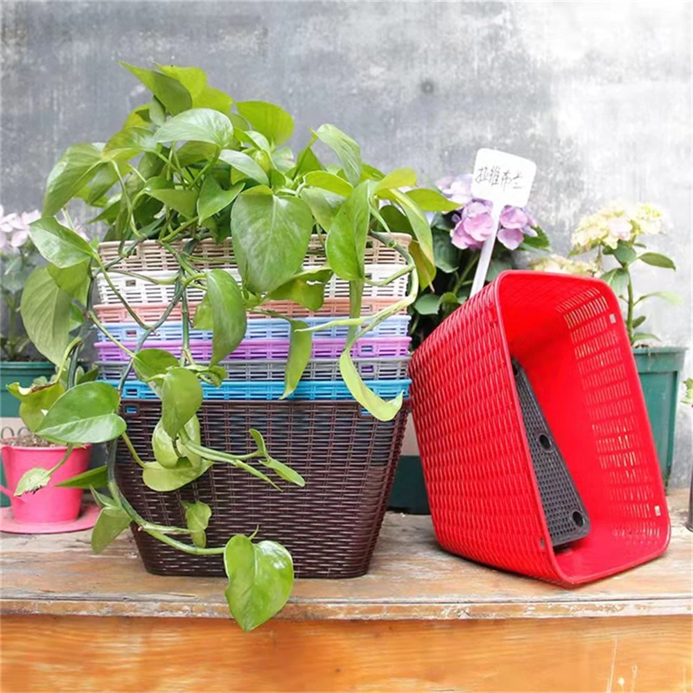 Factory Sales Rattan Series Soilless Culture Hanging Basket Flowerpot