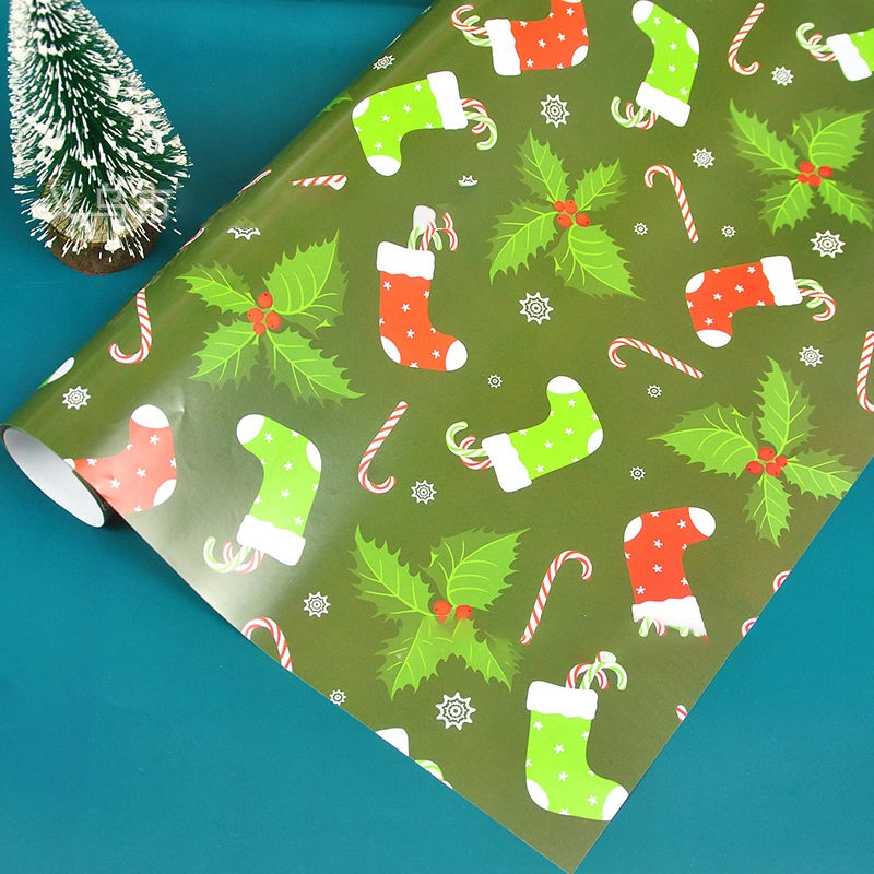 2021 Christmas Coated Kraft Paper Printed Jl-W1021