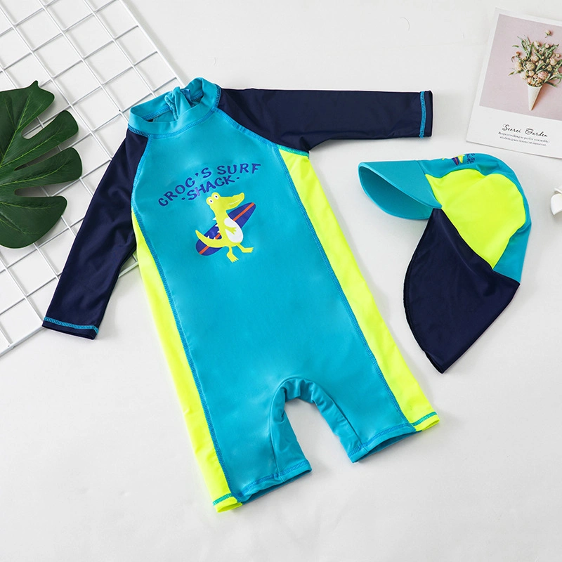 Baby Swimsuit Children Boy Beachwear Infant Sunscreen Quick-Drying Spring Warm Surfing Suit Swimwear