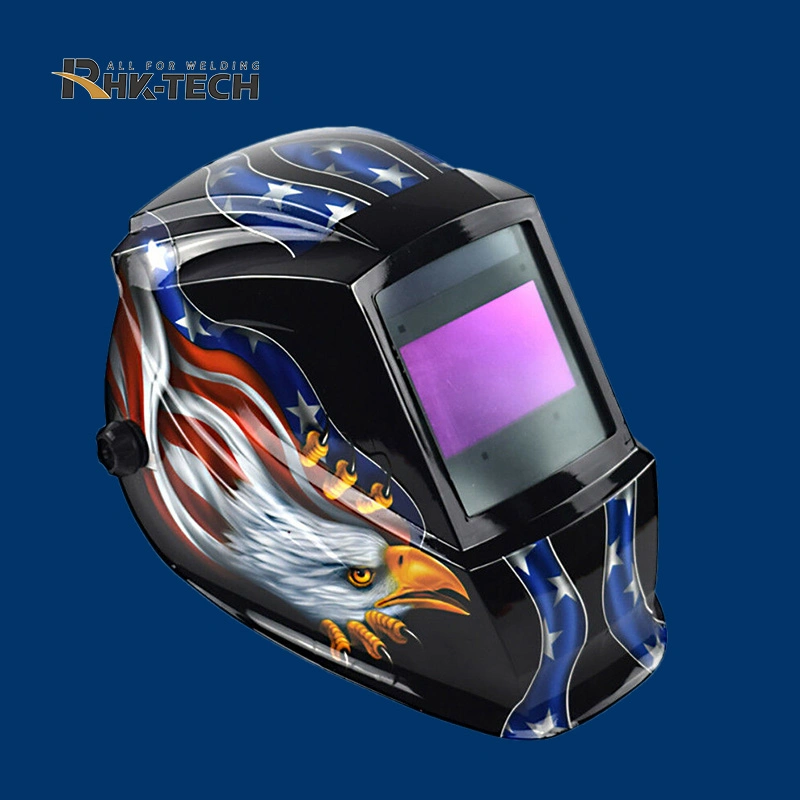 Rhk 2022 Full Face CE Large View True Color Solar Panel Auto Dimming Stickers Arc Grinding Welding Helmet