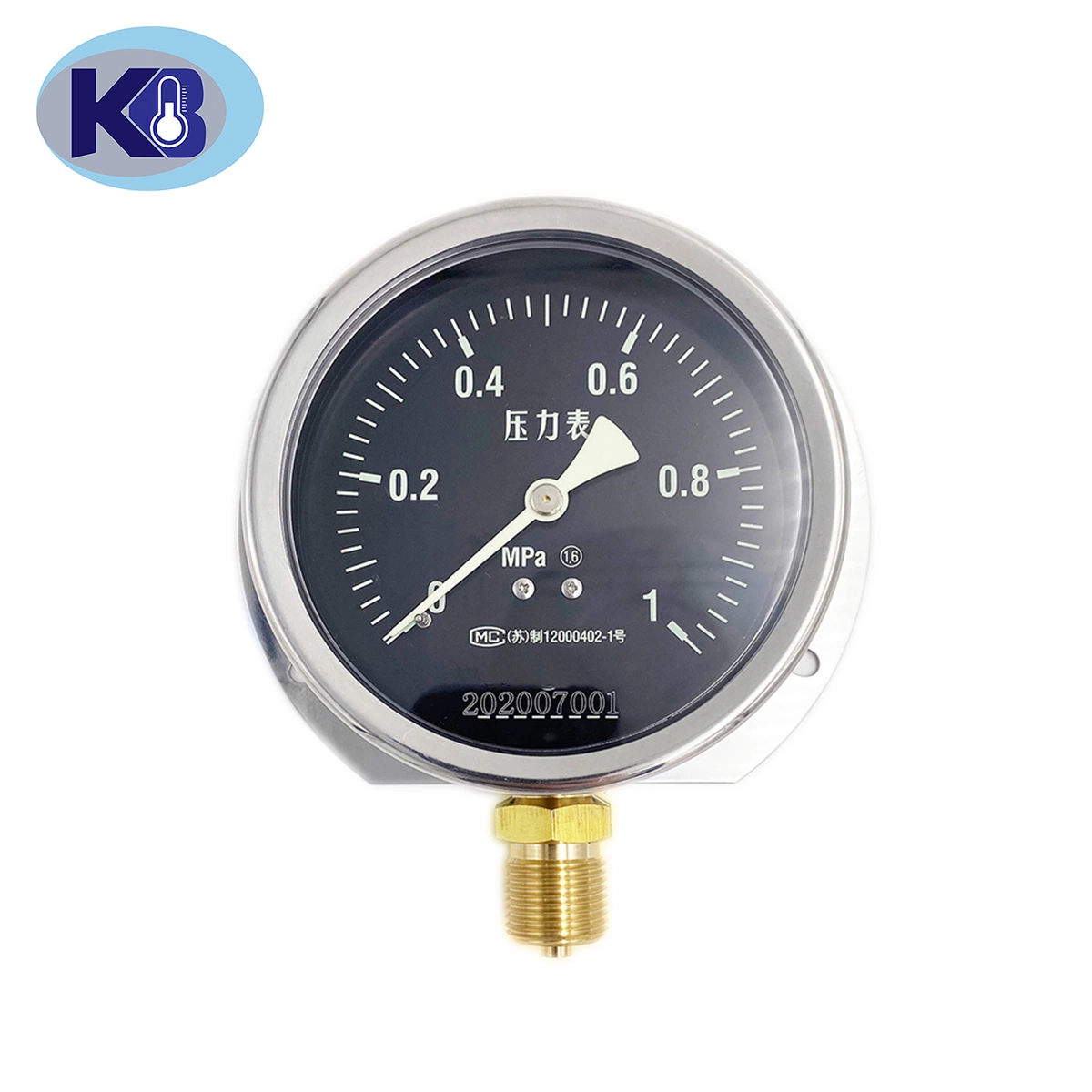 Marine Dry Type Custom Logo 100mm Vessel Pressure Gauge