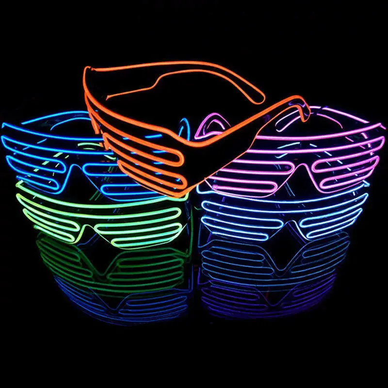 Comercio transfronterizo de Venta caliente fiesta de Halloween Decoración de enfriar los suministros de luz LED luminosos gafas