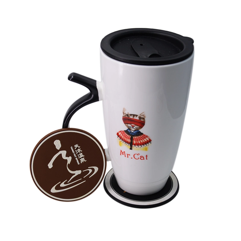 cadeau de promotion fait sur mesure en usine de caoutchouc de silicone Fabricant personnalisé tasse à café en plastique PVC gaufré sur mesure Coaster Rectangle Logo de la société tasse de thé mat